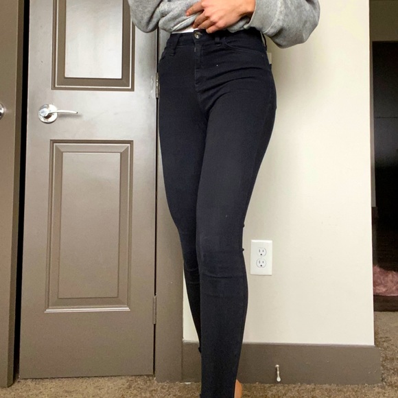 Topshop black pants W26 - Picture 1 of 5